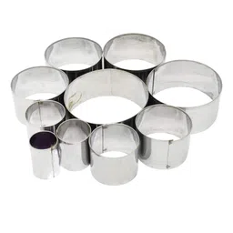 Asian Hobby Crafts Stainless Steel Mini Cookie Cutter - Set of 10 Pieces Round Designs-picture-49