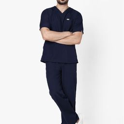 KNYA Men Doctors Solid Active Scrub suits-image-21