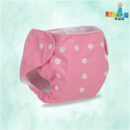 Chinmay Kids Plain Diapers With White Inserts  Size Adjustable Baby Cloth Button Diaper - Washable/Reusable Nappies for Infants & Toddlers, 8 X 8 inch, White Insert image 4