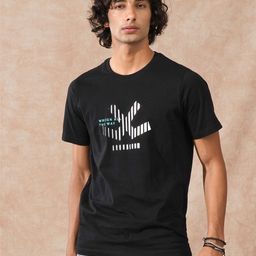 WROGN Printed Pure Cotton Short Sleeves Round Neck Slim Fit T-shirt-image-44