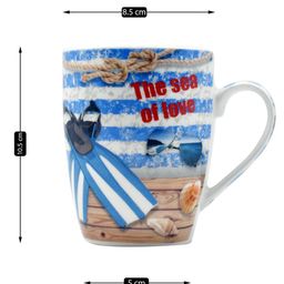 Kookee Printed Ceramic Coffee or Tea Mug with handle - 325ml (BPM3030-G-D) image 5