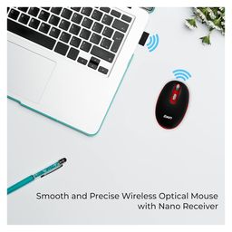 Foxin 9099 Wireless Mouse with Nano USB Receiver (Vibrant Red) image 5