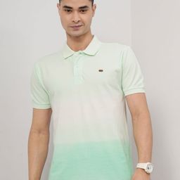 Genoa Tie And Dye Polo Collar Slim Fit Cotton T-shirt-image-14