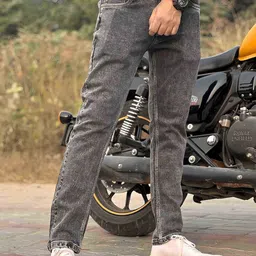 styzon Men Jean Slim Fit Slash Knee Jeans-image-122