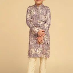 KISAH Boys Ethnic Motifs Printed Straight Kurta with Pyjamas-picture-4