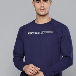 HRX by Hrithik Roshan Men Blue Printed Lifestyle Sweatshirt-image-79