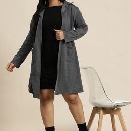 Qurvii+ Plus Size Front-Open Overcoat image 5