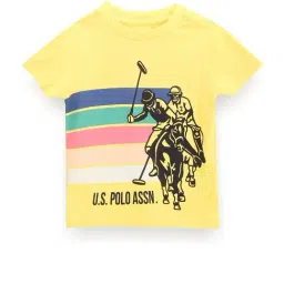 U.S. Polo Assn. Boys Yellow Printed T-Shirt-picture-35