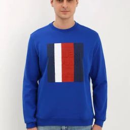 Allen Solly Blue Cotton Regular Fit Printed Sweatshirt-picture-22