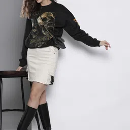 Boohoo Halloween Nightmare Printed Oversized Sweatshirt-image-78