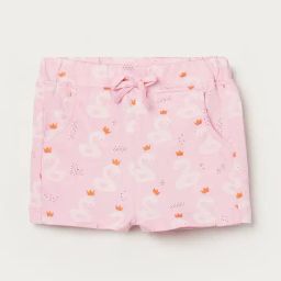 Juniors by Lifestyle Light Pink Cotton Printed Regular Fit Shorts-picture-48