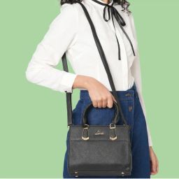 Lavie Celine Women's Small Satchel (Black) (S)-picture-24