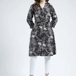 Monte Carlo Black Regular Fit Printed Kurta-picture-21