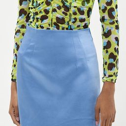 CALLIOPE Satin-Finish Mini Straight Skirt-24