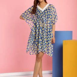Secret Wish Blue Printed Kaftan-image-49