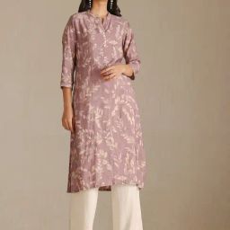 Soch Purple Muslin Printed Kurti-image-65
