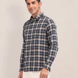 U.S. Polo Assn. Blue Cotton Tailored Fit ChecksShirt-picture-26