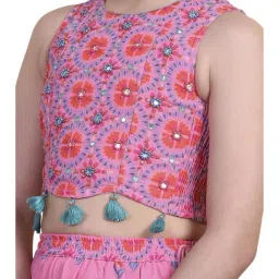 Biba Girls Pink Cotton Sleepwear Dress-image-125
