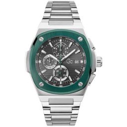 GUESS COLLECTION Coussin Shape Men Grey Square Dial Analog Watch - Y99022G5MF-0