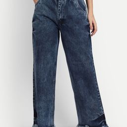 Moda Rapido Women Wide Leg High-Rise Light Fade Jeans-picture-5