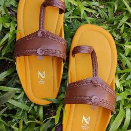 The Madras Trunk Men's Desi Coffee Brown Toe Ring Sandals-picture-16