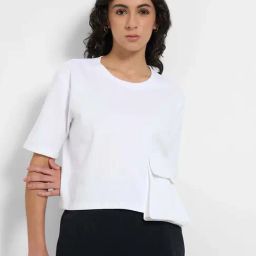 Ajile by Pantaloons Bright White T-Shirt-picture-45