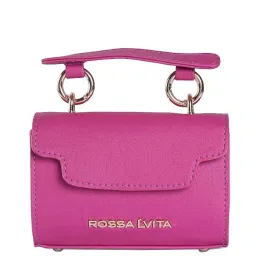 Rossa l'Vita Baguette Micro Fuchsia Pink Solid Medium Shoulder Handbag image 1