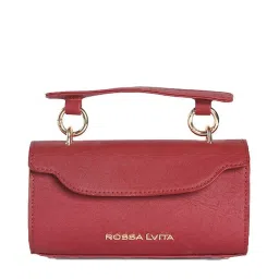 Rossa l'Vita Baguette Mini Runway Red Solid Medium Shoulder Handbag image 1
