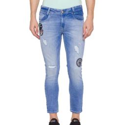 Spykar Blue Slim Fit Low Rise Jeans-image-14