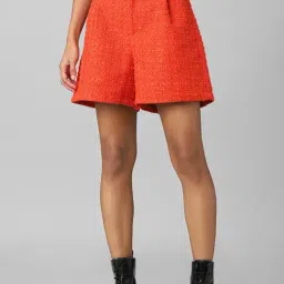 Only Light Red Regular Fit Shorts-image-94