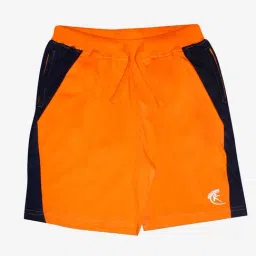 Kiddopanti Kids Orange Color Block Shorts-image-34