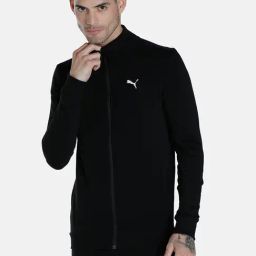Puma Black Cotton Slim Fit SweatShirt-image-46