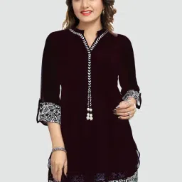 Saree Swarg Brown Embellished Tunic-image-92