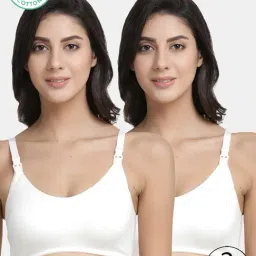 Inner Sense White Full Coverage Maternity Bra - Pack of 2-image-42