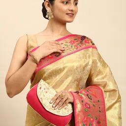 Mitera Floral Zari Paithani Saree-image-5