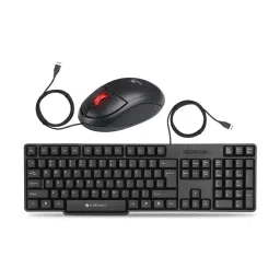 Zebronics Zeb-K20 Keyboard & Zeb-Rise Mouse Combo Set (Black) image 1
