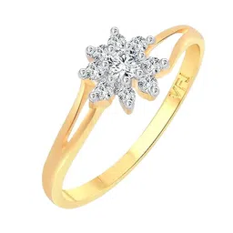 Vighnaharta Gold Plated & CZ Studded Finger Ring-55