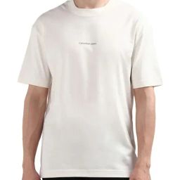 Calvin Klein White Cotton Relaxed Fit T-Shirt-image-52