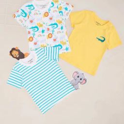 Pantaloons Baby Boys Multicolor Cotton Printed T-Shirts-image-94