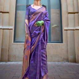 Odette Purple Woven Design Saree-picture-44