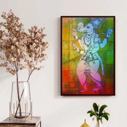 999Store Multicolor Canvas Varaha Avatar Art Canvas Painting image 1