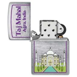 Zippo Taj Mahal Graphic Silver Brass Windproof Pocket Lighter-22
