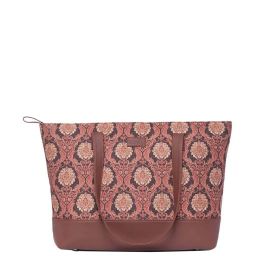 ZOUK Brown Printed Medium Tote Handbag image 1