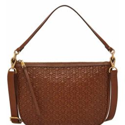 Fossil Brown Skylar Textured Small Cross Body Bag-13