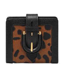 Fossil Harwell Brown & Black Printed Bi-Fold Wallet for Women-41