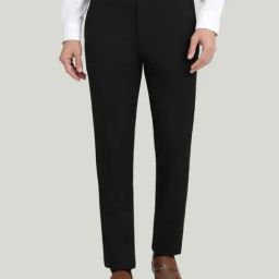 Park Avenue Black Slim Fit Trousers-picture-5