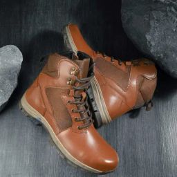 Hoversole Men's Warrior2 Tan Derby Boots-picture-12
