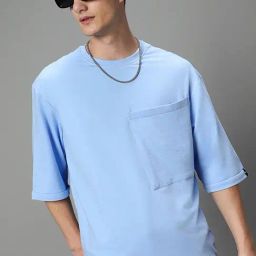 Bewakoof Blue Loose Fit T-Shirt-image-23