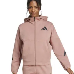 Adidas Pink Loose Fit Sports Jacket-picture-19