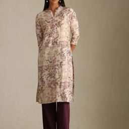 Soch Purple Muslin Floral Kurti-picture-18